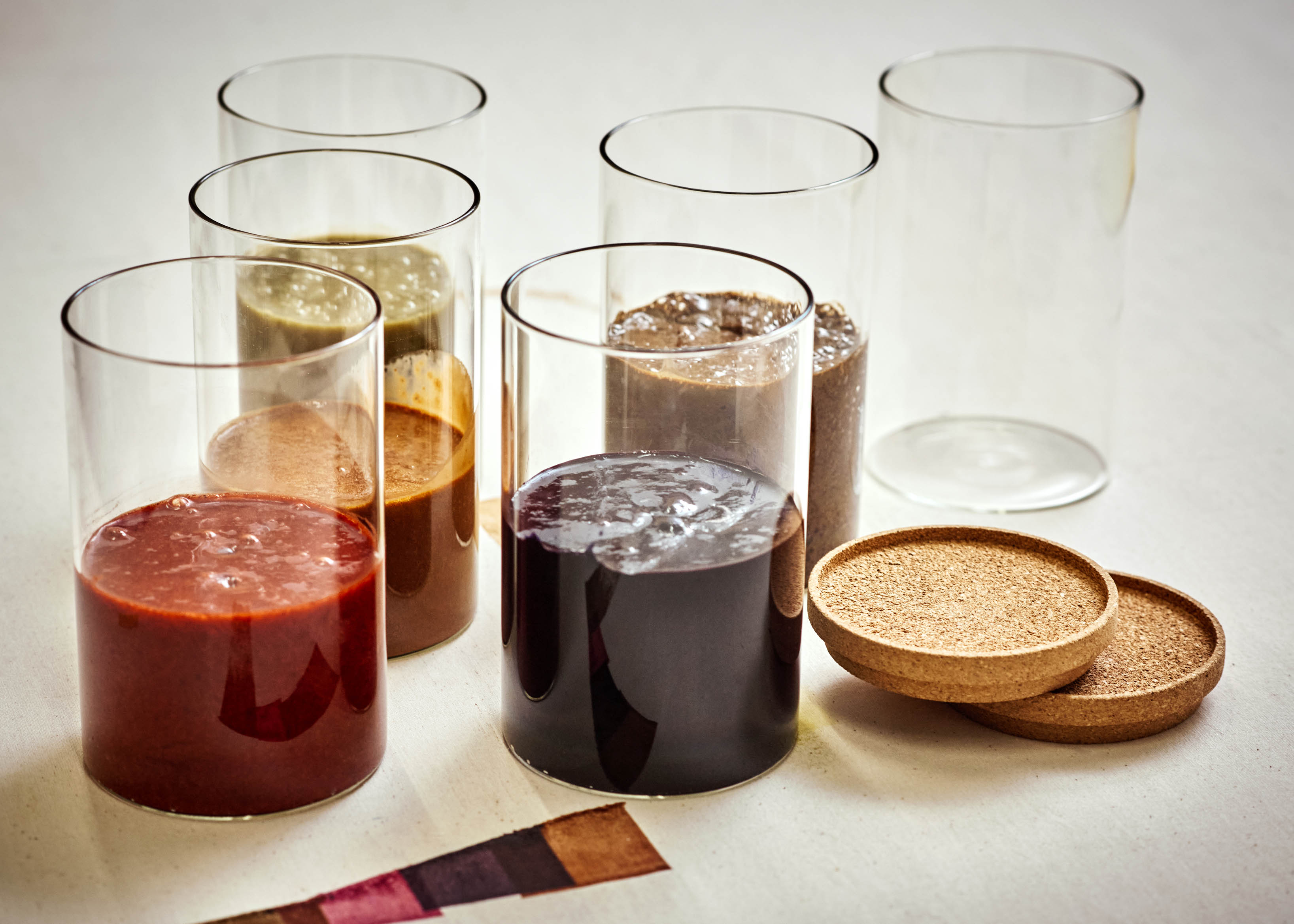 print pastes made with natural pigments